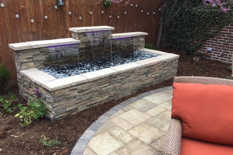 modern water feature