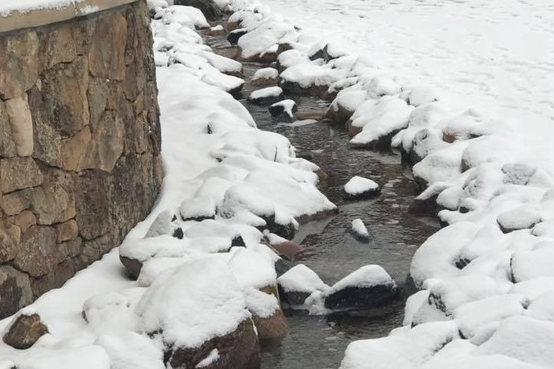 stream in winter